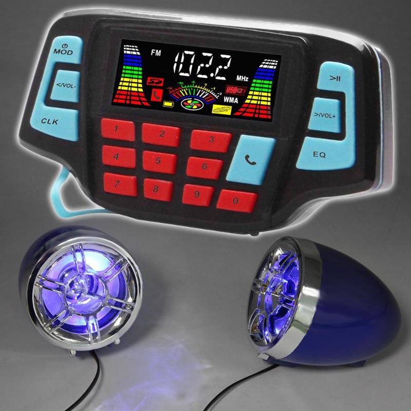 Motorfiets Stuur Audio Systeem Bluetooth USB TF FM Radio MP3 Luidsprekers