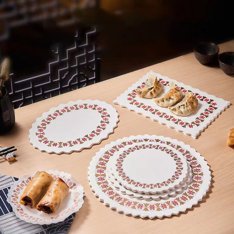 Witte Vetvrije Papieren Kleedjes, Ronde Papieren Wegwerp Placemats Voor Bruiloft, Verjaardag, Serviesdecoratie, Pak 100