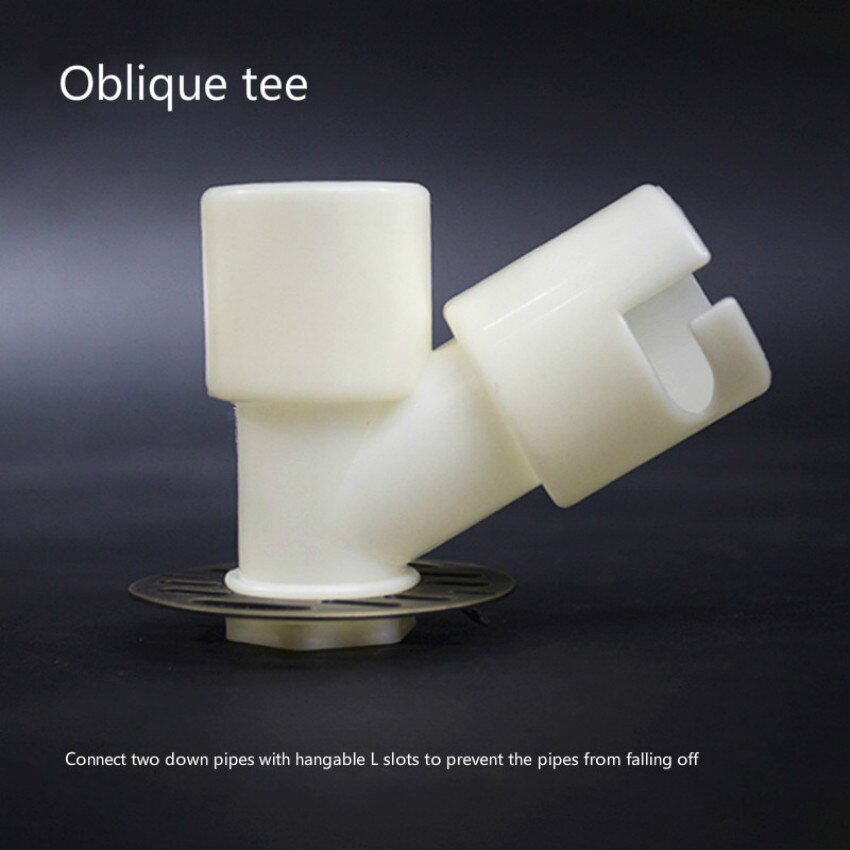 Washing machine down pipe drain joint drain pipe down pipe washing machine floor drain special joint three-head joint Elbows: Light green