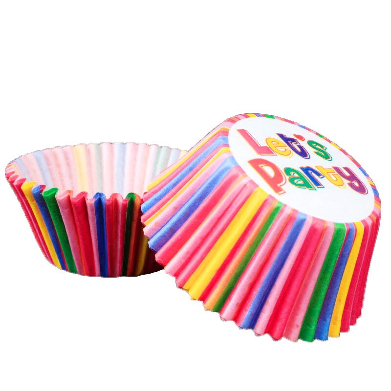 Mini Rainbow Color 100pc Cupcake Liner Baking Cup Cupcake Paper Muffin Cases Cake Box Egg Tarts Tray Kitchen Accessories Tools: color04