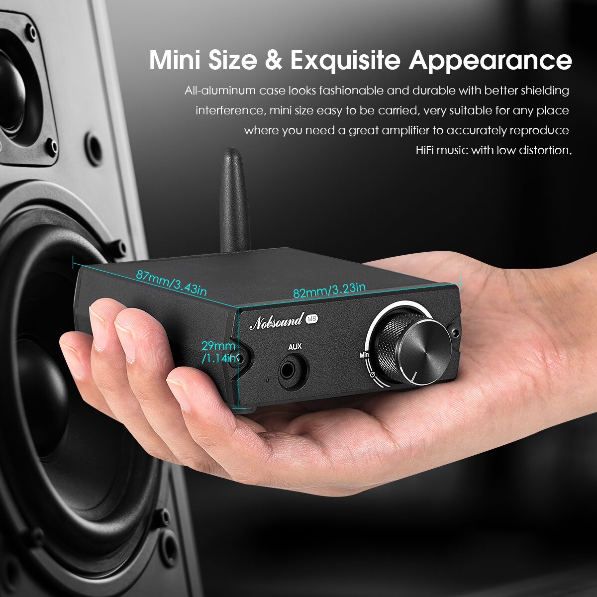 Nobsound Mini Bluetooth 5,0 Digital Verstärker Stereo Empfänger 2,0 Kanal Heimat Audio- Energie Ampere Auto/Marine/Motor- Lautsprecher Ampere