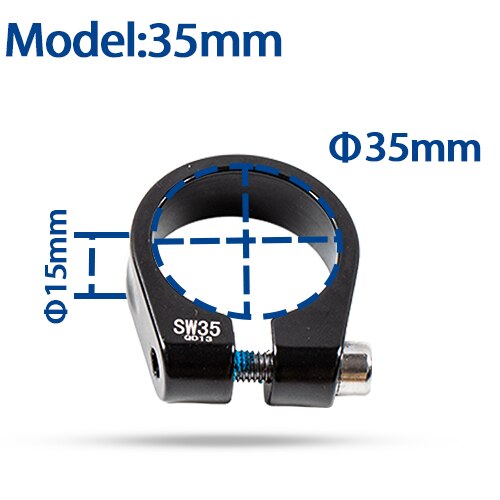 Fiets Zadelpenklem 31.8/34.9/37Mm Fiets Zadelpen Buisklem Aluminium Mtb Mountain Racefiets zitbuis Clip: 35mm