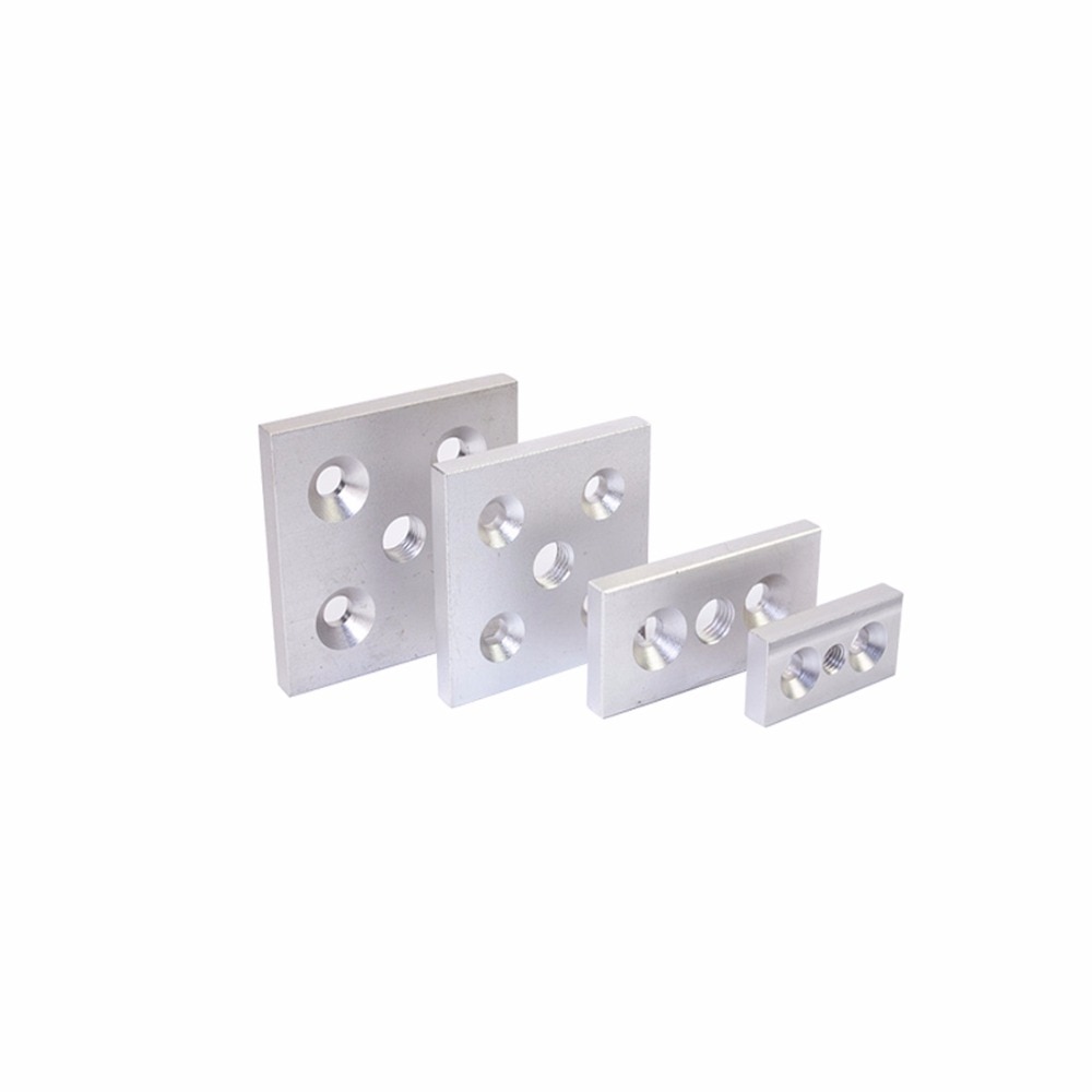 Ruedas de placa de conexión de placa frontal de aluminio 3060 4080, ajuste los pies para apoyar la placa inferior para DIY estándar de la UE,