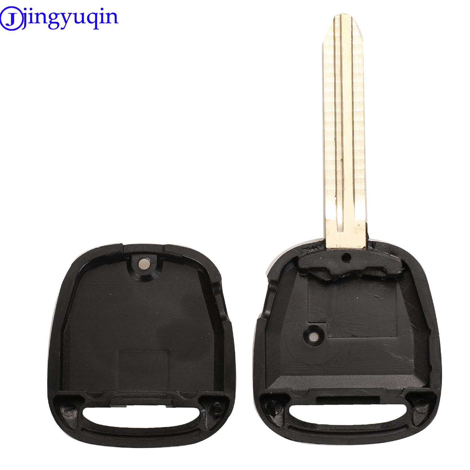 Jingyuqin 1/2 botones reemplazo Fob llave remota carcasa cubierta hoja para Toyota Carina Estima Harrier Previa Corolla Celica