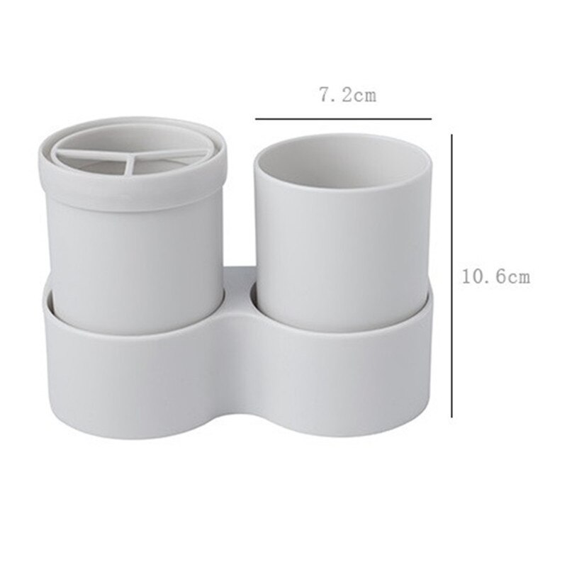 Wall Mounted Plastic Toothbrush Cup Portable Cup Cover For Toothpaste Toothbrush Box Drain Dispenser Holder Bathroom Accessories