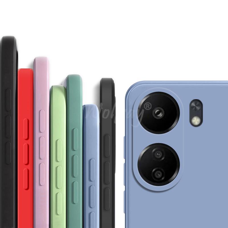 Für Xiaomi POCO C65 Fall Flüssigkeit Silikon Plain Gummi Fundas Schutz Fall POCO C65 Abdeckung TPU Telefon Fall POCO C65 Abdeckung