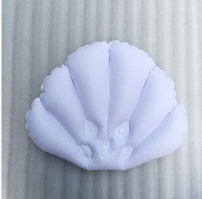 Badkamer Producten Home Spa Opblaasbaar Bad Kussen Cups Shell Vormige Hals Bad Kussen Willekeurige Kleur Badkamer Accessoires: 1 PCS white