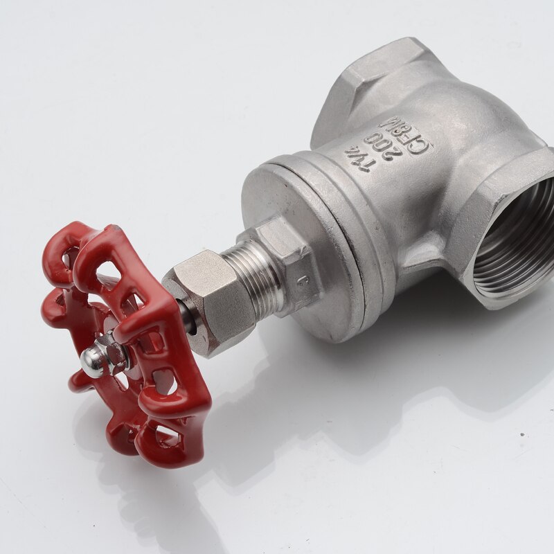 DN15 DN20 DN25 DN32 Female Thread 304 Stainless Steel Gate Valve Rotary Water Sluice Valve for Water Oil Gas Steam