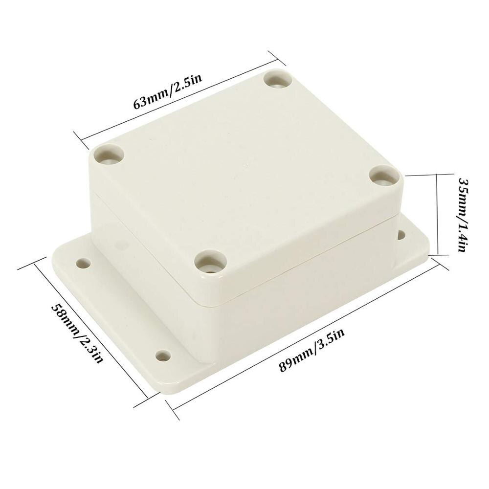 Waterproof Dustproof IP65 ABS Plastic Junction Box Universal Electrical Project Enclosure Pale Gray with Fixed Ear 200*120