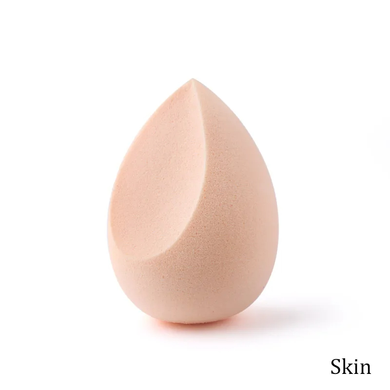 Esponja de maquillaje veteado con forma de gota de agua, esponjas correctoras para base, polvo mezclado húmedo seco, esponja cosmética, accesorios de maquillaje: Rojo