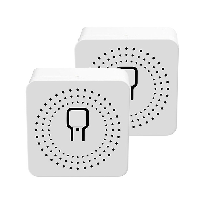 10A Mini commutateur intelligent minuterie commutateurs sans fil domotique intelligente Compatible avec Tuya Alexa Google maison Wifi commutateur intelligent: 2pcs