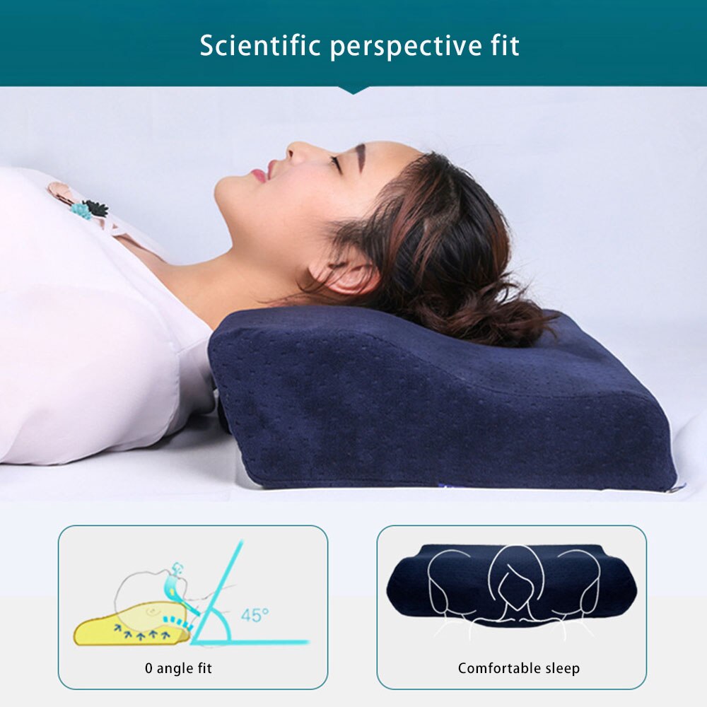 Memory Foam Bedding Pillow Neck protection Slow Rebound Memory Foam Butterfly Shaped Pillow Health Cervical Neck size in 50*30CM
