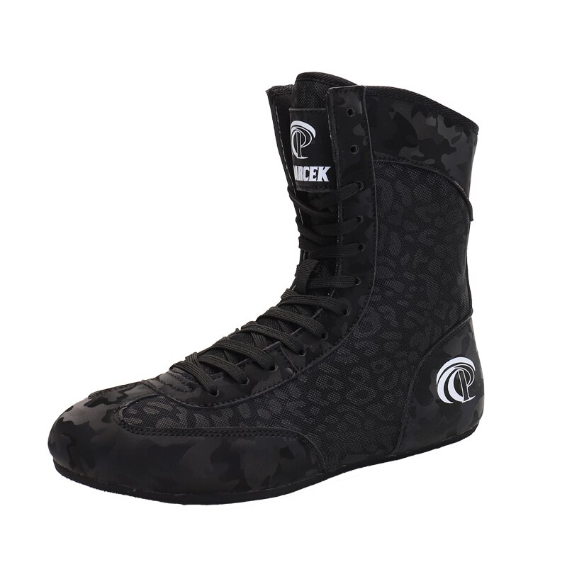Superstar buty bokserskie męskie czarne buty zapaśnicze dla Unisex oddychające buty bokserskie dla mężczyzn antypoślizgowe Big Boy Wrestling Sneaker: Black / 5.5