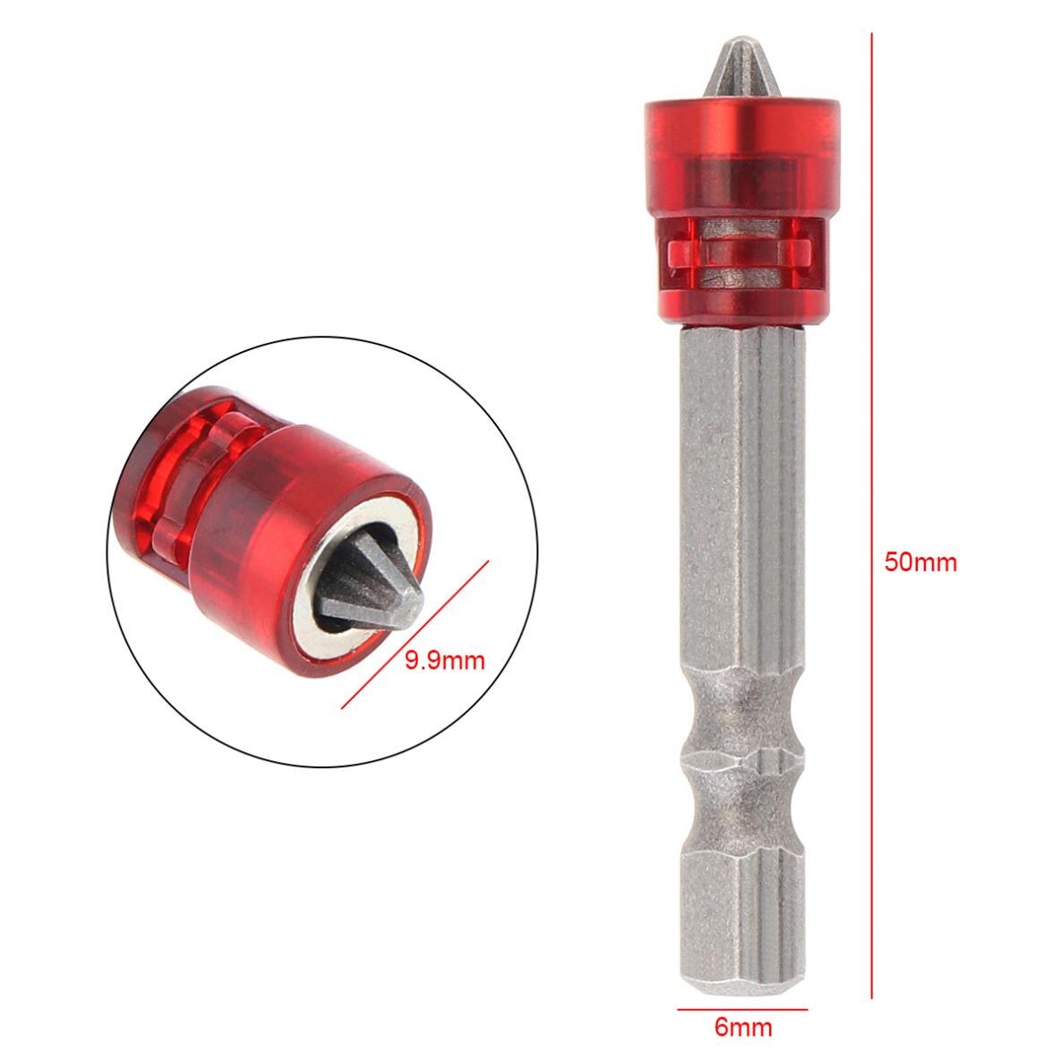Brocas de destornillador de Cruz única de acero S2 con círculos magnéticos, vástago hexagonal para cualquier taladro eléctrico, perforación de placas de yeso