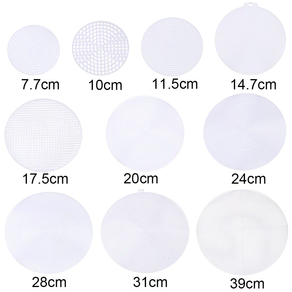 Round Grid Board for Weaving Bag Plastic Knitting Helper Knit Sheet Easy Knitting Accessories DIY Hand Bag White Net Cover