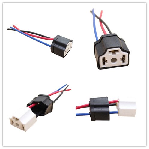 1pc H4 Socket Car Head Light Bulb Lamp Harness Socket Plug H4 9003 Ceramic Wire Wiring Ceramic Auto Lamp Cable of Car Bulb