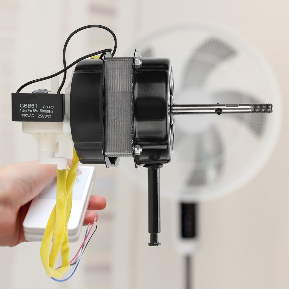 20mm gruby silnik wentylatora gospodarstwa domowego elektryczny wentylator podłogowy silnik wentylatora podwójne łożysko kulkowe akcesoria w/kondensator miedziana głowica wentylatora części 220V