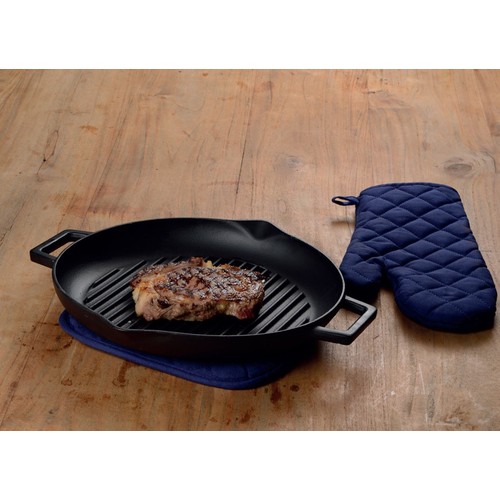 Lava hybrid metal håndtag gryde grill 30 cm steak pande støbt iron gryde non-stick grillpande universal komfur køkkenudstyr