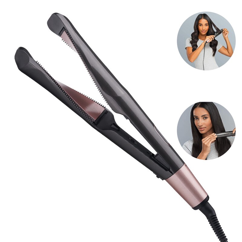 Piastra per capelli multifunzione 2 in 1 e arricciacapelli arricciacapelli piastra per ferro strumenti per lo messa in piega elettrico spina ue usa UK