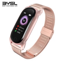 Bysl YD8 Smart Polsband Temperatuur Vrouwen Smart Armband Fitness Tracker Voor Android Ios Lange Standbysmart Horloge