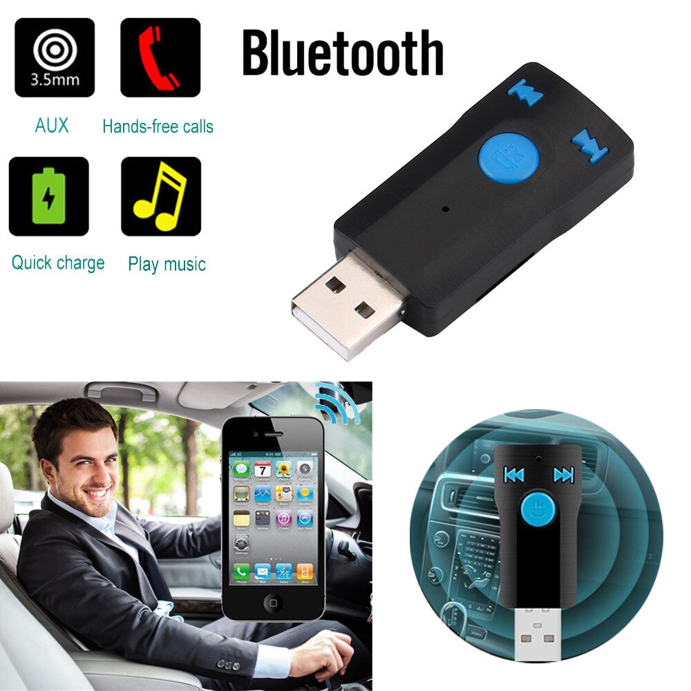 Draadloze Bluetooth Carkit Aux Audio Usb Bluetooth Ontvanger Adapter Muziek Ontvanger MP3 Speler Auto Bluetooth Kit
