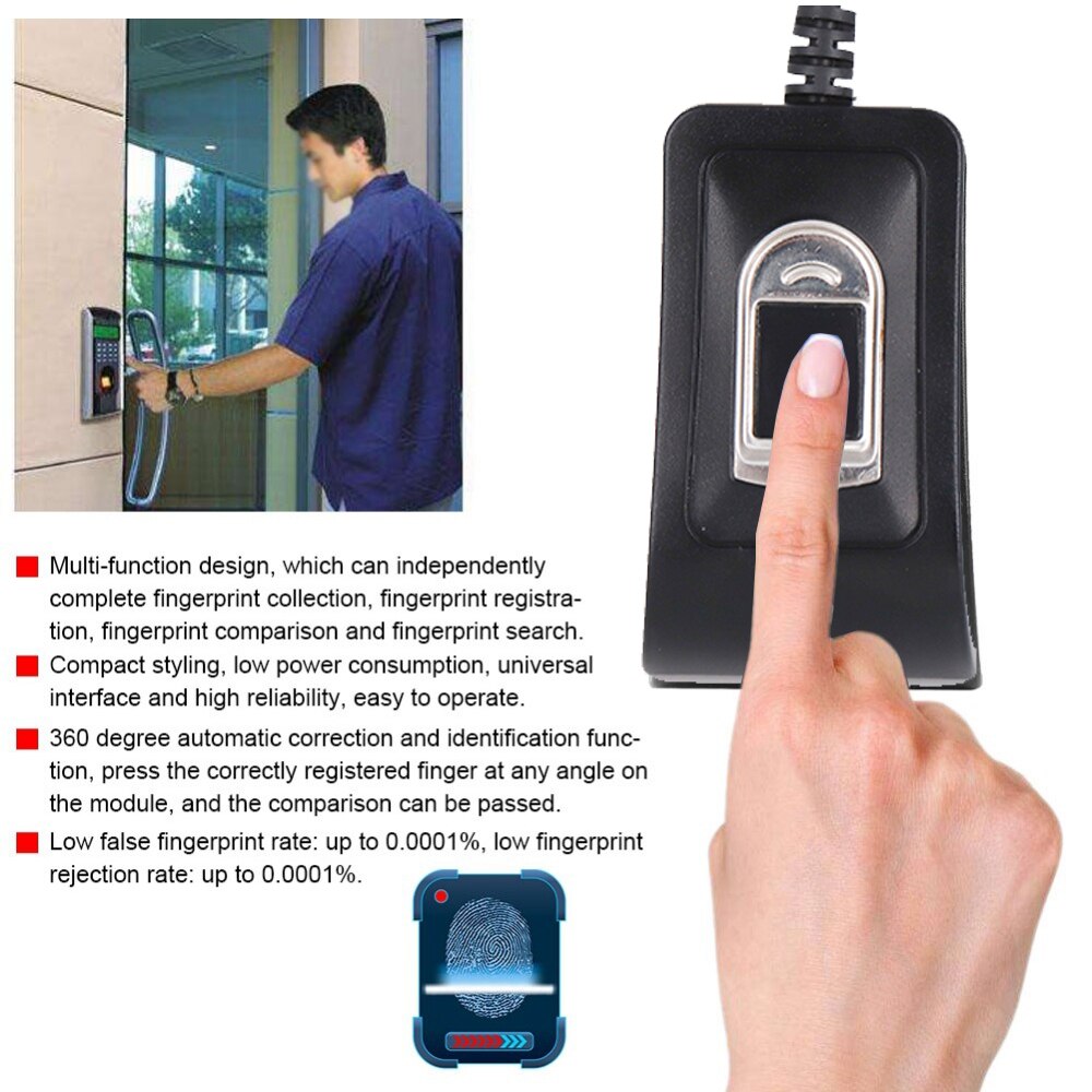 Compact USB Fingerprint Reader Scanner Reliable Biometric Access Control Attendance System fingerprint sensor lector de huella
