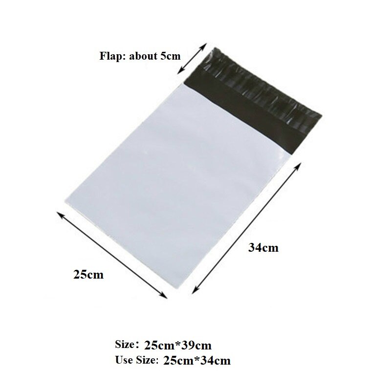 20 stücke Versenden Post Taschen 25cm * 39cm Kunststoff Post Post Taschen Weiß Taschen Mailer Kunststoff Selbst klebstoff Dichtung Kunststoff Beutel: Ursprünglich Titel