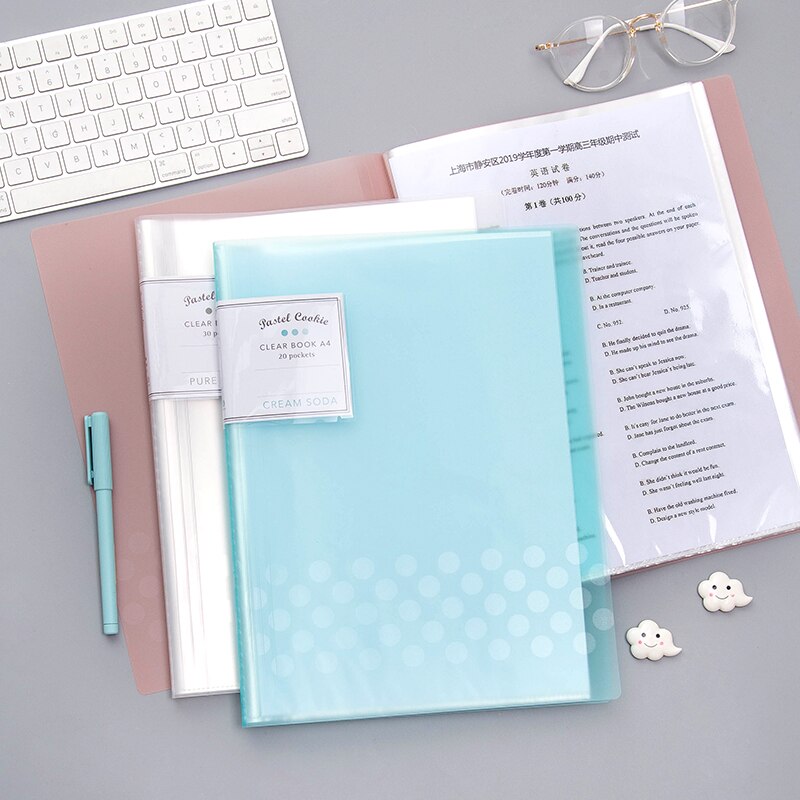 A4 multi-layer folder test paper storage school office supplies information book finishing paper files folder for documents