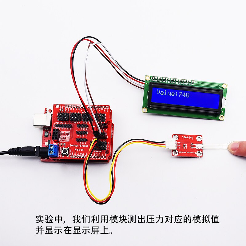 Thin-film Pressure Sensor Module for Arduino Micro:bit Red DC 3.3V-5V 0-5kg Pressure Sensor Pcb Module