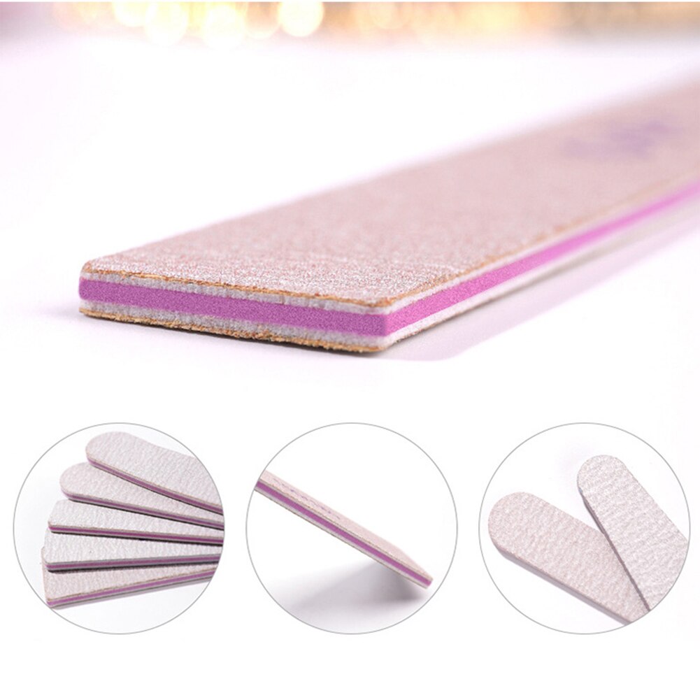 1Pc Double Side Nail File Buffer Wasbare Diy Nail Art Polish Tool Voor Uv Gel Nail Polijsten Strip Nail art Tool