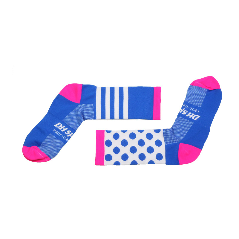 Popfavor Men Cycling Socks Road Bicycle Socks Outdoor Sports Road Bicycle Running Football Sock: Bule / 34-39