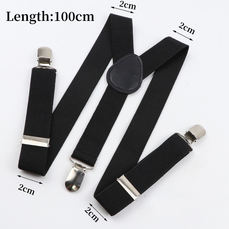 Einfarbig Elastische Leder Hosenträger Hosenträger Männer Frauen Schwarz Blau verrotten Verstellbare Träger Für Hochzeit Anzug Felsen Zubehör