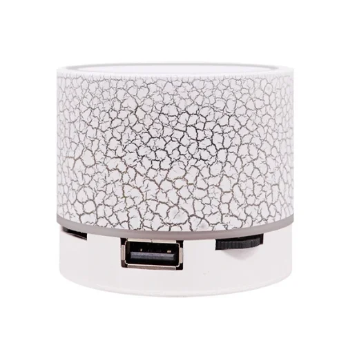 2024 neueste neue Mini-Crack Bluetooth Audio tragbare Plug-in Subwoofer Sound LED Licht drahtlose Lautsprecher: WHITE