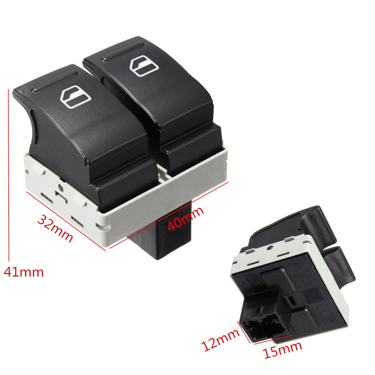 2pcs Car Electric Window Switch Passenger + Driver Side 7E0959855A 7E0959855 for VW TRANSPORTER T5 2005 T6