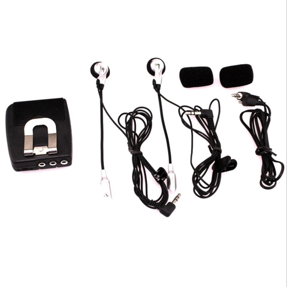 Moto Helmet Front-To-Back Intercom Headset Plastic Modified Motorcycle Helmet Intercom Headphones Accessories