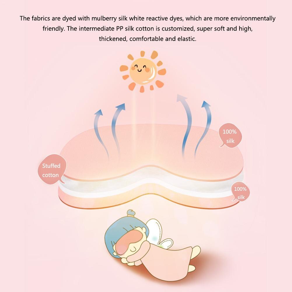 Spædbarn baby silke øjenmaske nyfødt basking uv silke øjenbeskyttende maske baby søvnskygge dækning øjenskærm