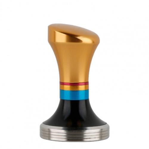 58mm Espresso Tamper Easy to Use Flat Base Stainless Steel Manual Barista Coffee for Home: Golden