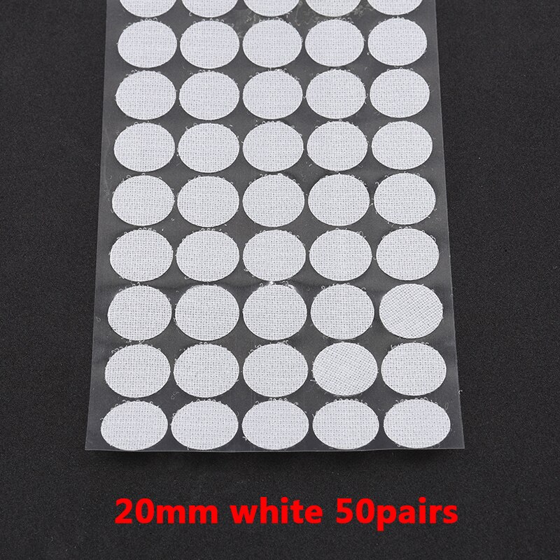 108 par velcro adhesivo cierre autoadhesivo cinta ganchos y bucles magia cinta pegatinas Dots Velcros de Nylon casa Klitterband pegamento: 20mm white 50 pairs