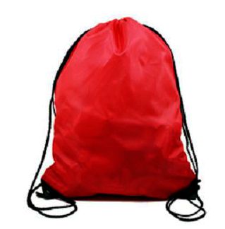 Popular Polyester Kids Drawstring Backpacks Travel Storage Shoulders Bag Beach Outdoor Sport Gym Bag Clothes Dance Shoe Bag: Red