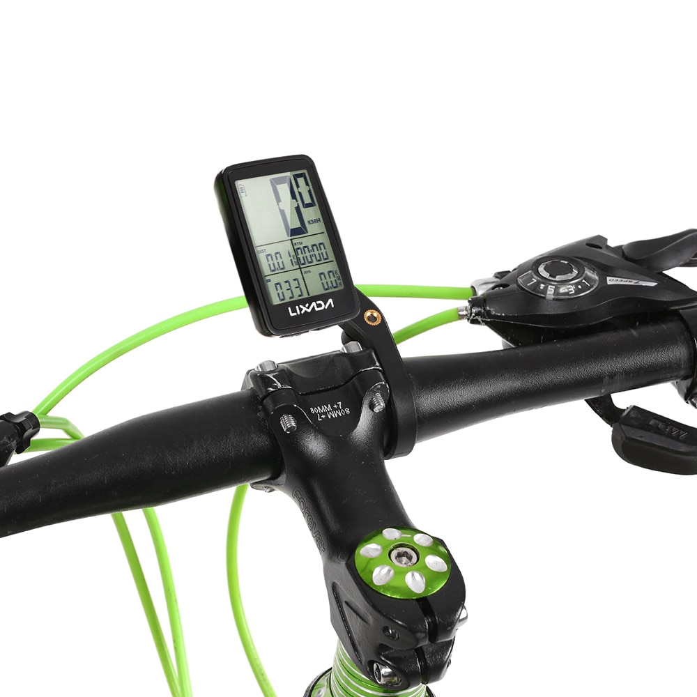 Lixada trådløs cykel cykelcomputer usb genopladelig cykel speedometer kilometertæller temperatur stopur termometer tilbehør