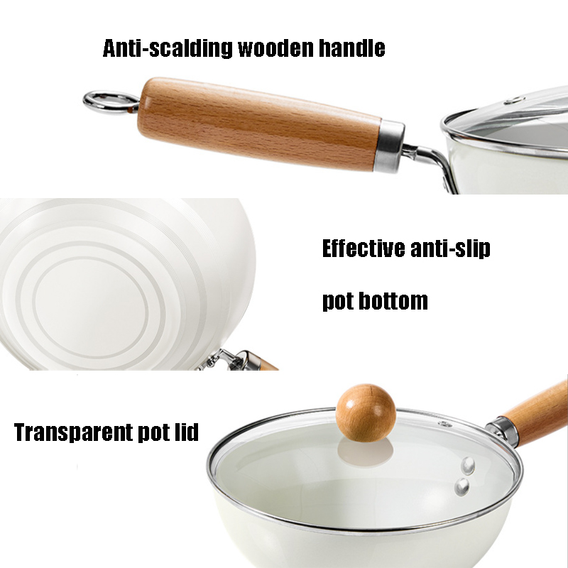 24cm Non-Stick Frying Pan Wok Ceramic pot Home Steak Skillet Pancake Fried Induction Cooker Gas Stove Saucepan kitchen Cookware