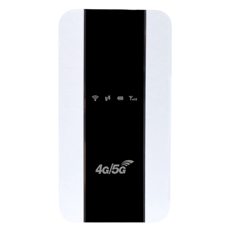 4G Wifi Router Portable MiFi Supports 4G/5G SIM Card 150Mbps Router Car Mobile WiFi Hotspot Router: white