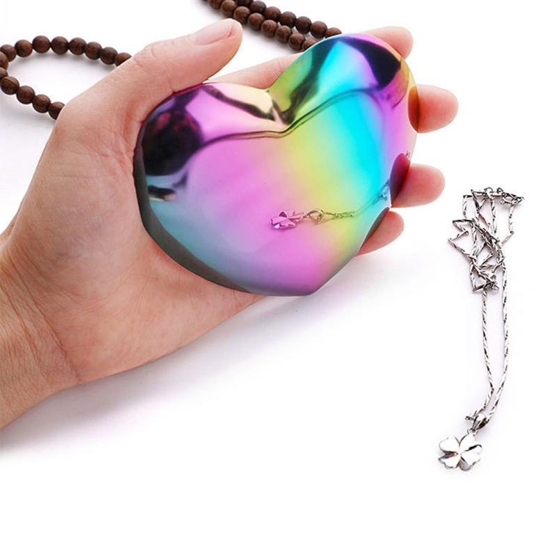 Home decoration ornaments fruit tray Home decoration stainless steel heart-shaped storage tray heart-shaped metal jewelry tray