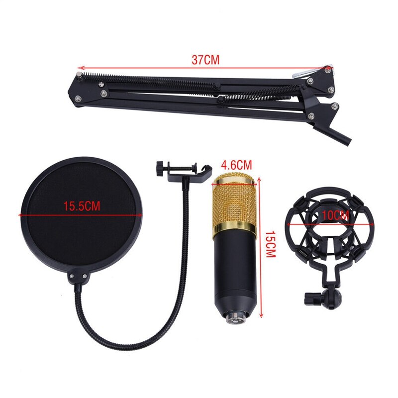 BM-800 Broadcasting Studio Mic Recording Condenser Microphone for Computer