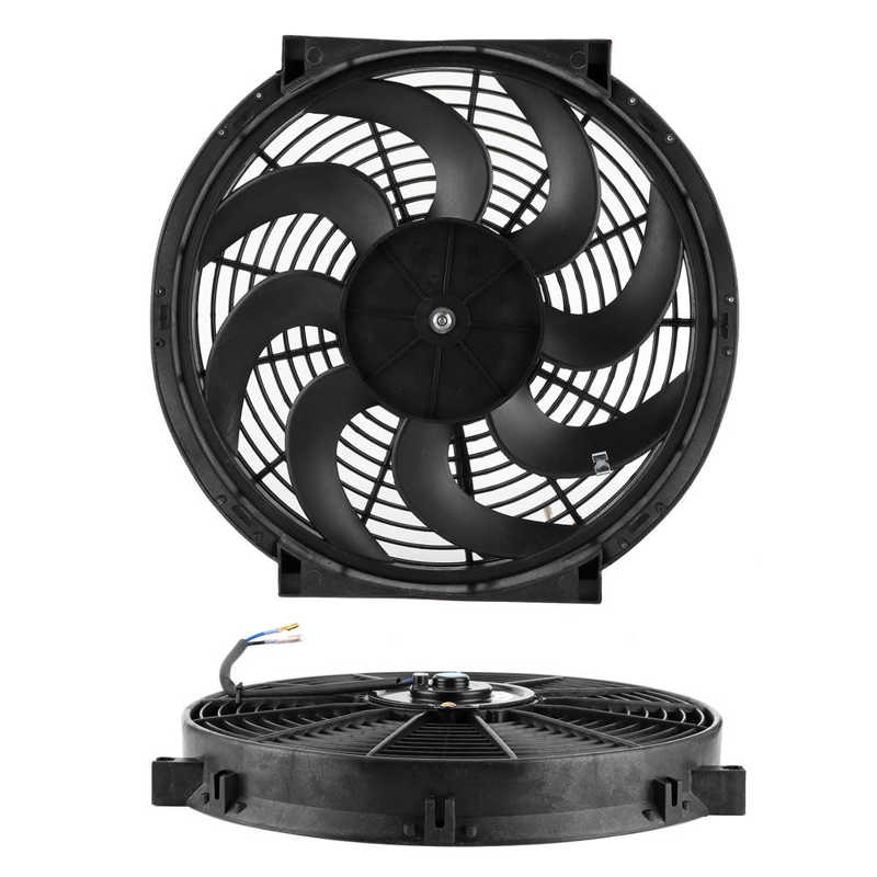 Electric Radiator Cooling Fan 14in 80W Universal Car Modified Parts with Mounting Kit Radiator Fan Car Accessory