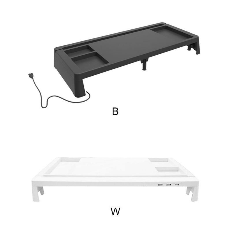 Computer desk, multi-function computer monitor stand, with 2+3 USB ports, ergonomic , removable, home office artifact