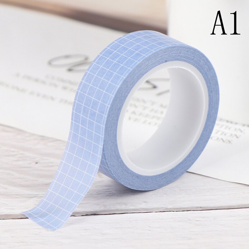 Grid Washi Tape Japanse Papier Diy Planner Masking Tape Plakband Stickers Briefpapier Tapes Decoratieve Kleurrijke: A1