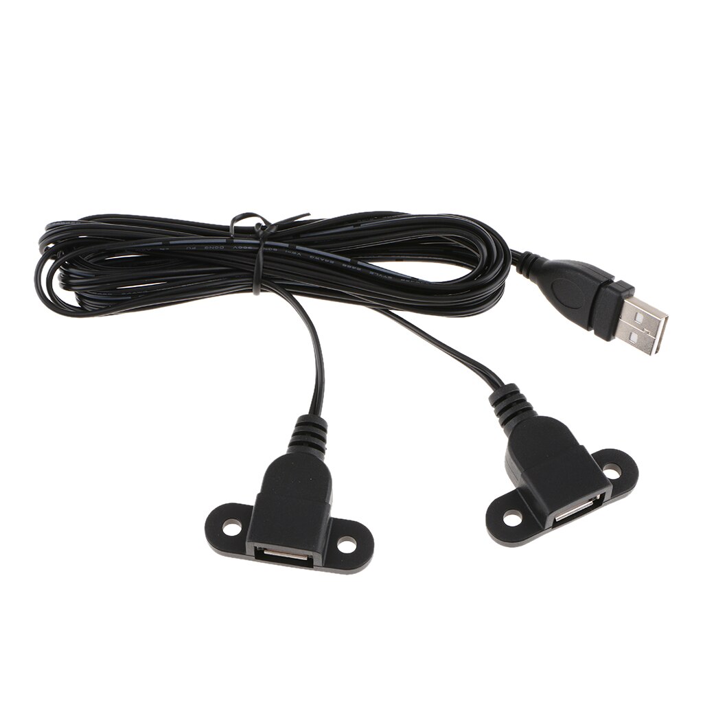 USB 2.0 A Male Naar 2 Dual USB Vrouwelijke Jack Y Splitter Power Cord Adapter Kabel