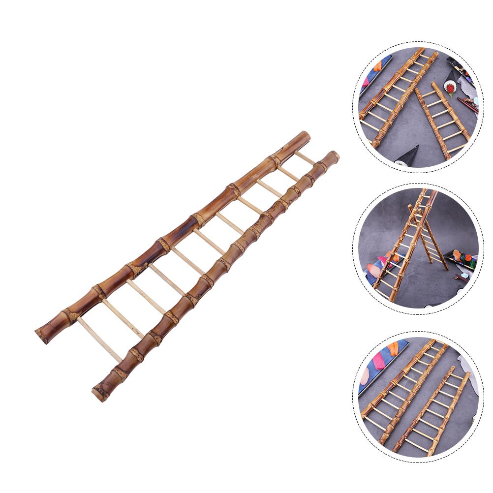 1pc Exquisitely Decorative Bamboo Ladder Bamboo Photo Prop for Decoration