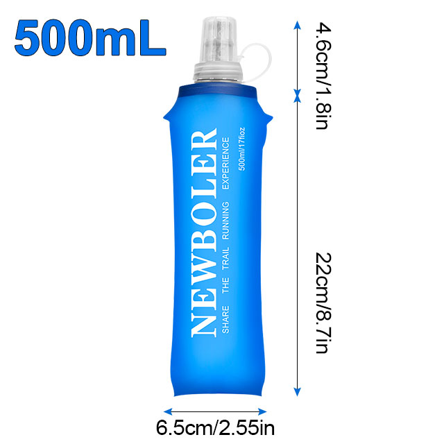 150 ml/250 ml/500 ml Outdoor faltbare Silikon-Bissgröße Wasserflasche Laufen Camping Wandern Reisen praktische Wasserflasche: grüne farbe